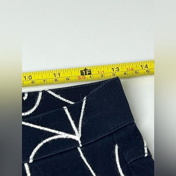 HUE Navy Blue Pants with Pattern Embroidered Size S - Picture 12 of 13